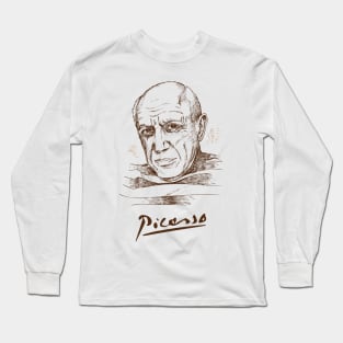 Pablo Picasso Hand drawn Portrait Long Sleeve T-Shirt